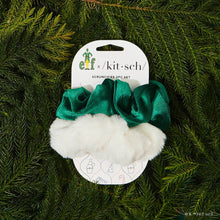 Load image into Gallery viewer, Elf x kitsch Scrunchies 2pc - White & Green