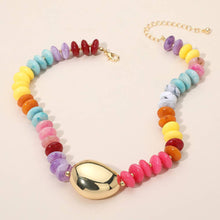 Load image into Gallery viewer, Chunky Pebble Resin Beaded Statement Necklace