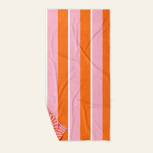 Load image into Gallery viewer, Darling Effect- XL Quick-Dry Beach Towel–Sicily Stripes Pink
