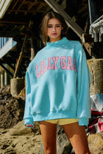 Load image into Gallery viewer, DILLYDALLY- LOLLY GAG | Reversible Mockneck Sweatshirt: Blue
