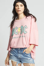 Load image into Gallery viewer, AC/DC 1979 World Tour Pink One Size Oversized Band Tee - Recycled Karma