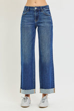 Load image into Gallery viewer, RISEN JEANS- MID RISE ANKLE STRAIGHT CUFFED HEM JEANS PSA21978