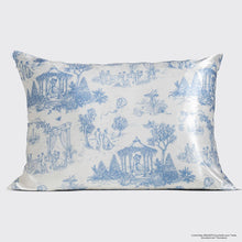 Load image into Gallery viewer, Bridgerton x Kitsch Satin Pillowcase in Garden Toile