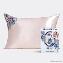 Load image into Gallery viewer, Bridgerton x Kitsch Satin Pillowcase in Wisteria