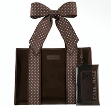 Load image into Gallery viewer, Case-Mate Espresso Polka Dot Bow Jelly Tote Bag (Classic)