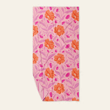 Load image into Gallery viewer, Darling effect- XL Quick-Dry Beach Towel–Poppin' Petals Hot Pink