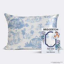 Load image into Gallery viewer, Bridgerton x Kitsch Satin Pillowcase in Garden Toile