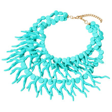 Load image into Gallery viewer, Bold Layered Coral Statement Necklace