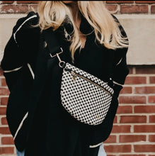 Load image into Gallery viewer, Pretty Simple-Westlyn Woven Black checkered Guitar strap Bum Bag