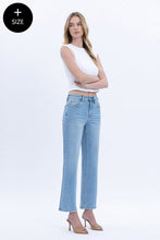 Load image into Gallery viewer, LOVERVET - High Rise Ankle studded slim wide leg Jeans LV1964