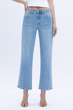 Load image into Gallery viewer, LOVERVET - High Rise Ankle studded slim wide leg Jeans LV1964