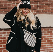 Load image into Gallery viewer, Pretty Simple-Westlyn Woven Black checkered Guitar strap Bum Bag