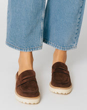 Load image into Gallery viewer, Pierre Dumas - Chocolate Brown lug sole loafer mule - Mora