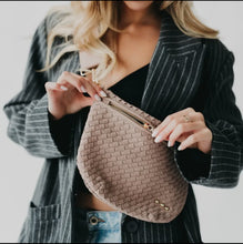 Load image into Gallery viewer, Pretty Simple-Westlyn Suede taupe Guitar strap Bum Bag - 3 sisters collection