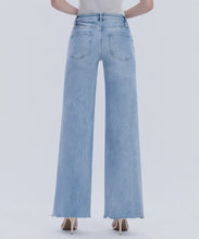 Load image into Gallery viewer, LOVERVET -High rise uneven raw hem wide leg jeans LV1961