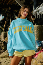 Load image into Gallery viewer, DILLYDALLY- LOLLY GAG | Reversible Mockneck Sweatshirt: Blue