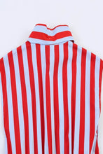 Load image into Gallery viewer, Striped bow tie button down top #0811
