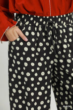 Load image into Gallery viewer, UMGEE Black wide leg polka dot trouser
