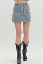 Load image into Gallery viewer, DOLLY skort - washed denim skort
