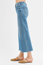 Load image into Gallery viewer, Plus RISEN jeans - Tummy Control Mid Rise Cropped wide front slit jeans pwc21180
