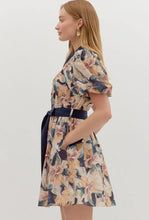Load image into Gallery viewer, Jenny- Button Down Tie front elegant floral dress
