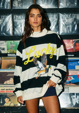 Load image into Gallery viewer, BUCKETLIST- Lucky Mallard striped mock neck sweatshirt
