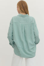 Load image into Gallery viewer, Nina-Kelly Green oversized button down top
