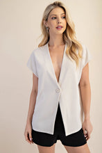 Load image into Gallery viewer, Valia- Oversized Ecru boyfriend Vest
