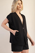 Load image into Gallery viewer, Valia- Oversized Black boyfriend Vest
