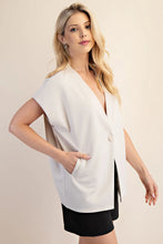 Load image into Gallery viewer, Valia- Oversized Ecru boyfriend Vest
