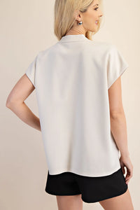 Valia- Oversized Ecru boyfriend Vest