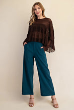 Load image into Gallery viewer, Kiki-Chocolate Oversized sheer textured top
