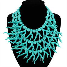 Load image into Gallery viewer, Bold Layered Coral Statement Necklace
