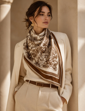 Load image into Gallery viewer, Countryside Toile Poly-Silk Scarf

