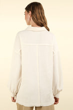 Load image into Gallery viewer, FREE GIRL- cream oversized half butron front sweater
