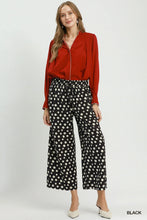 Load image into Gallery viewer, UMGEE Black wide leg polka dot trouser

