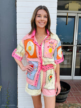 Load image into Gallery viewer, BLAIR- Two piece coastal print patch work shorts set
