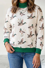 Load image into Gallery viewer, Mallard contrast mock neck sweatshirt
