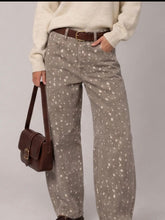Load image into Gallery viewer, Mocha bambi barrel printed denim
