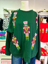 Load image into Gallery viewer, THE NUTCRACKER- Designer inspired multiple sequin nutcracker sweatshirt
