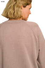 Load image into Gallery viewer, PLUS mocha SCUBA 3/4 SLEEVE PULLOVER
