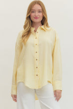 Load image into Gallery viewer, Nina-Butter Yellow oversized button down top
