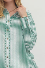 Load image into Gallery viewer, Nina-Kelly Green oversized button down top
