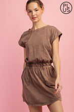 Load image into Gallery viewer, PLUS MOLLY- Washed Brown Easy Breezy summer dress
