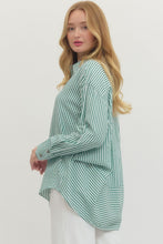 Load image into Gallery viewer, Nina-Kelly Green oversized button down top
