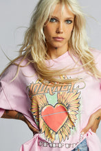 Load image into Gallery viewer, Journey Faithfully  Pink Oversized One Size Graphic Tee- Recycled Karma
