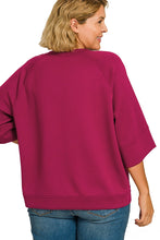Load image into Gallery viewer, PLUS Cabernet SCUBA 3/4 SLEEVE PULLOVER
