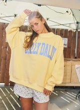 Load image into Gallery viewer, Dilly Dally- Buttery yellow Oversized mock neck sweatshirt
