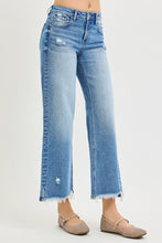 Load image into Gallery viewer, RISEN JEANS- Mid rise cropped side slit with gray jeans PWC21916
