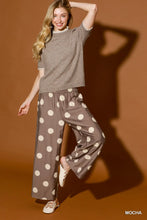 Load image into Gallery viewer, UMGEE Taupe wide leg polka dot trousers
